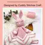 Free crochet bunny lovey pattern, free Amigurumi bunny lovey blanket Pattern by Cuddly Stitches Craft (3)