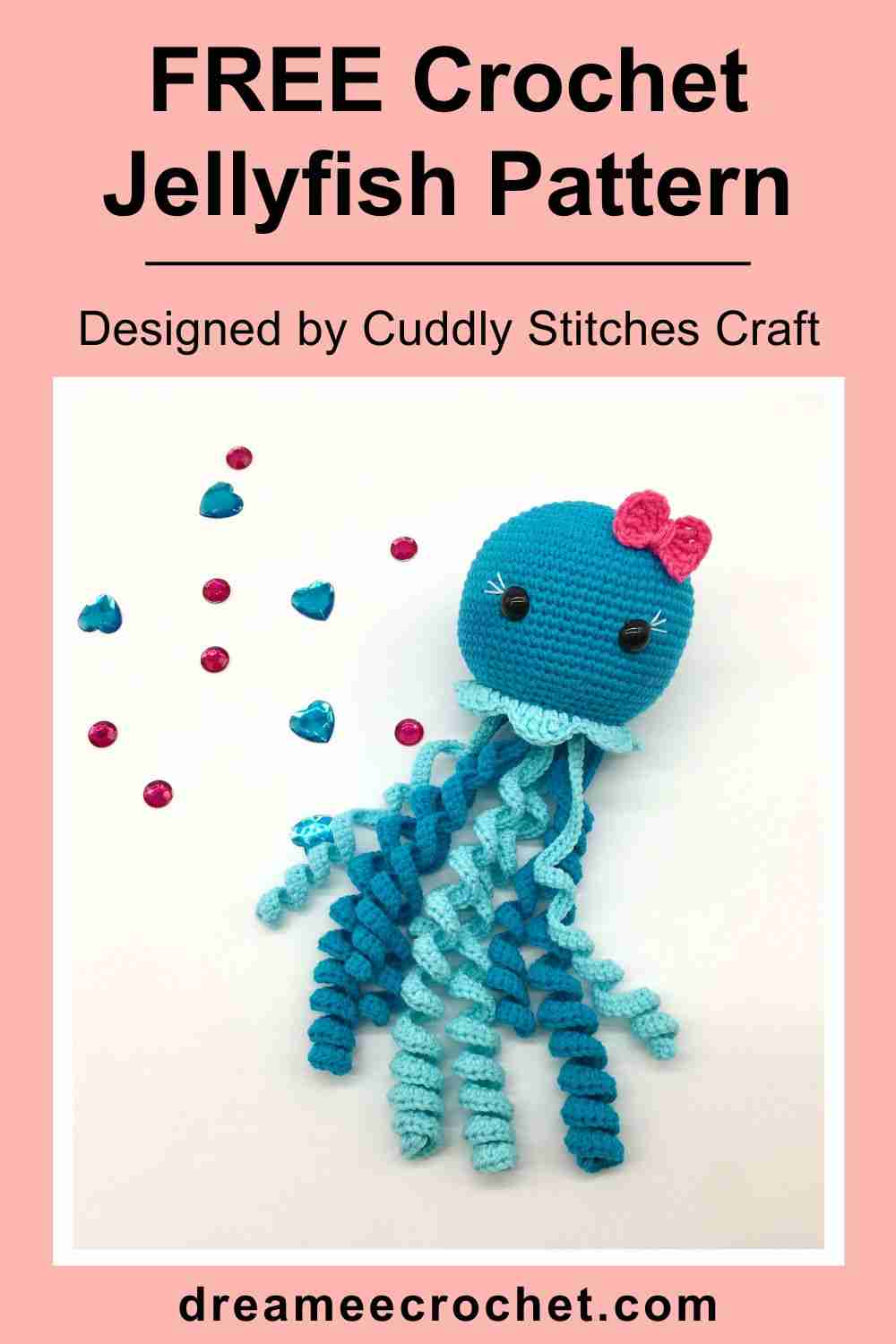 Free crochet jellyfish pattern, free Amigurumi jellyfish Pattern by Cuddly Stitches Craft (3)