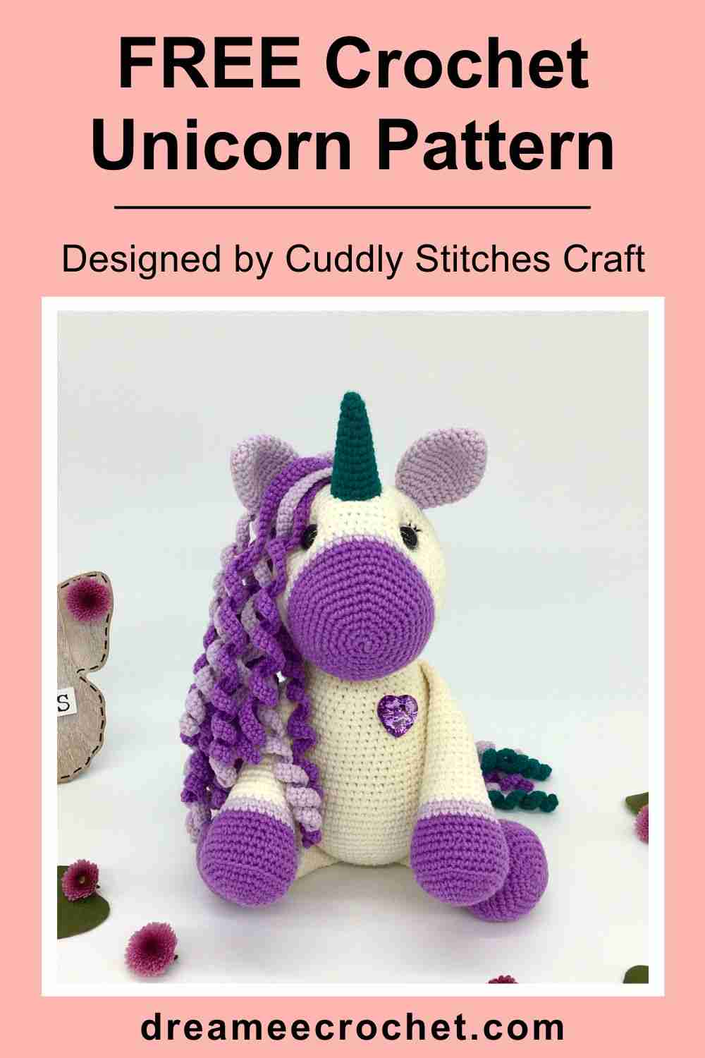 Free crochet unicorn pattern, free Amigurumi unicorn Pattern by Cuddly Stitches Craft (3)