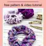 Quick and Easy Crochet Scrunchie Free Pattern & Video Tutorial