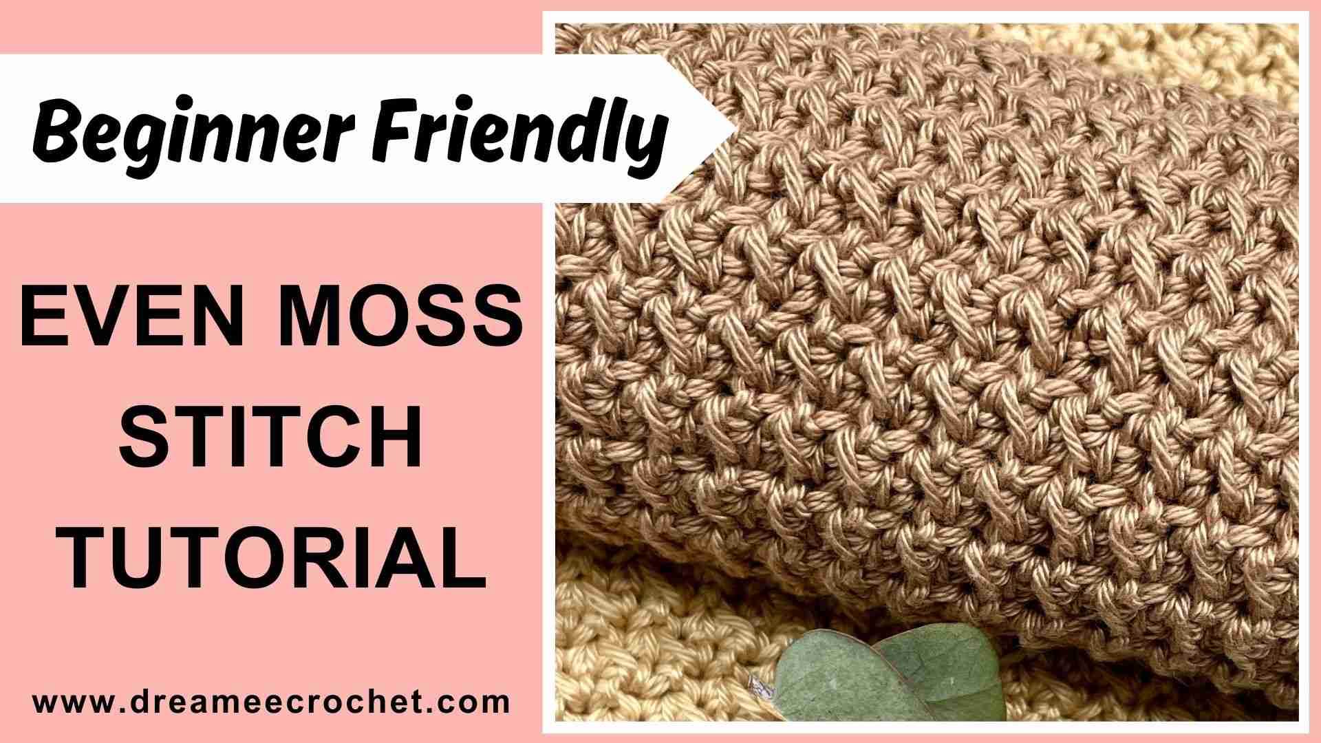 How to crochet even moss stitch, easy stitch tutorial