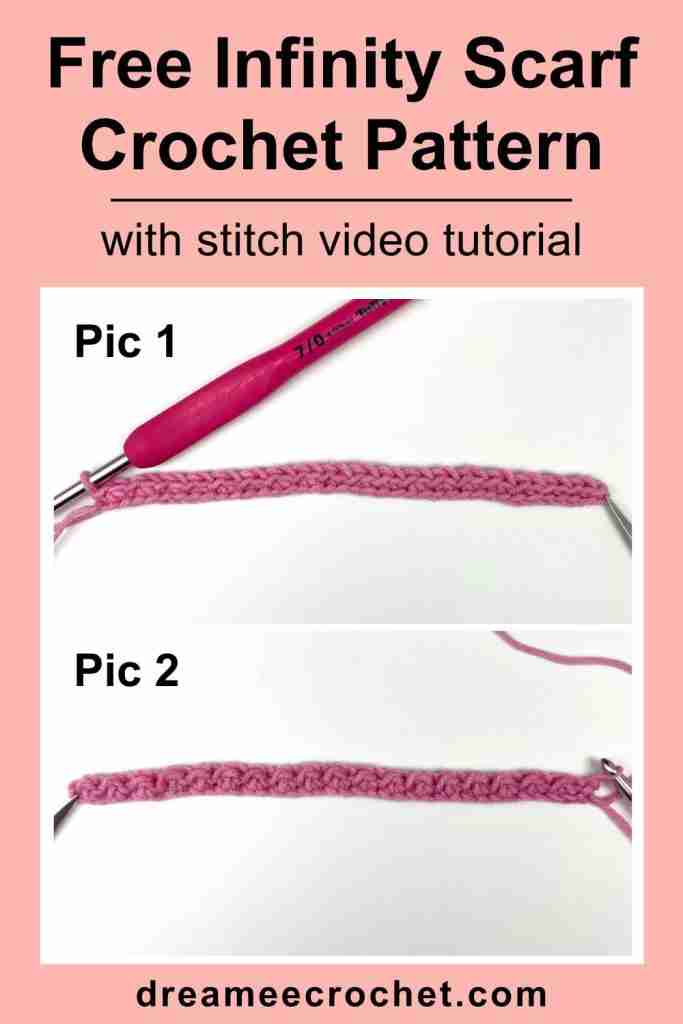 Free Infinity Scarf Crochet Pattern, Even Moss Stitch Scarf Pattern (3)