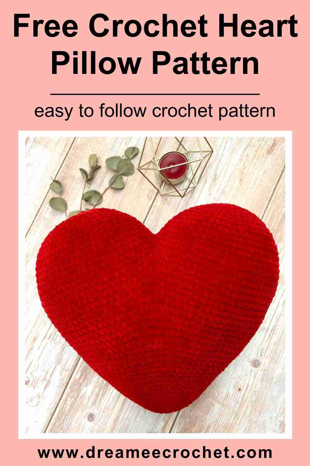 Free crochet heart pillow pattern, Free crochet heart cushion pattern