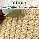 How to crochet the even moss stitch, written and video tutorial (3)