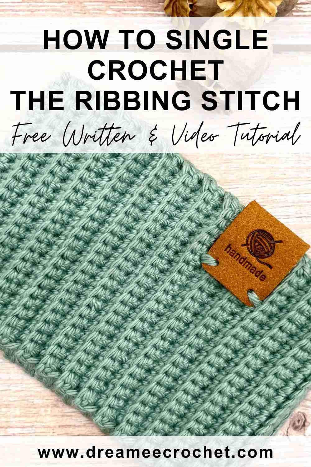 How to single crochet the ribbing stitch, easy single crochet rib stitch (7)