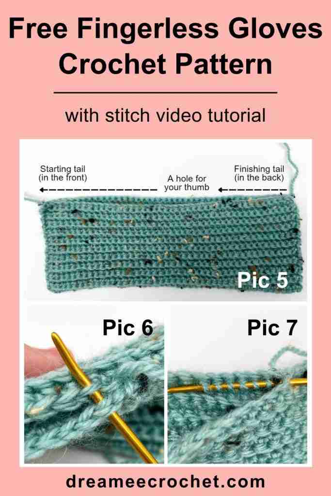 Free Crochet Fingerless Gloves Pattern, Crochet Fingerless Mittens (3)