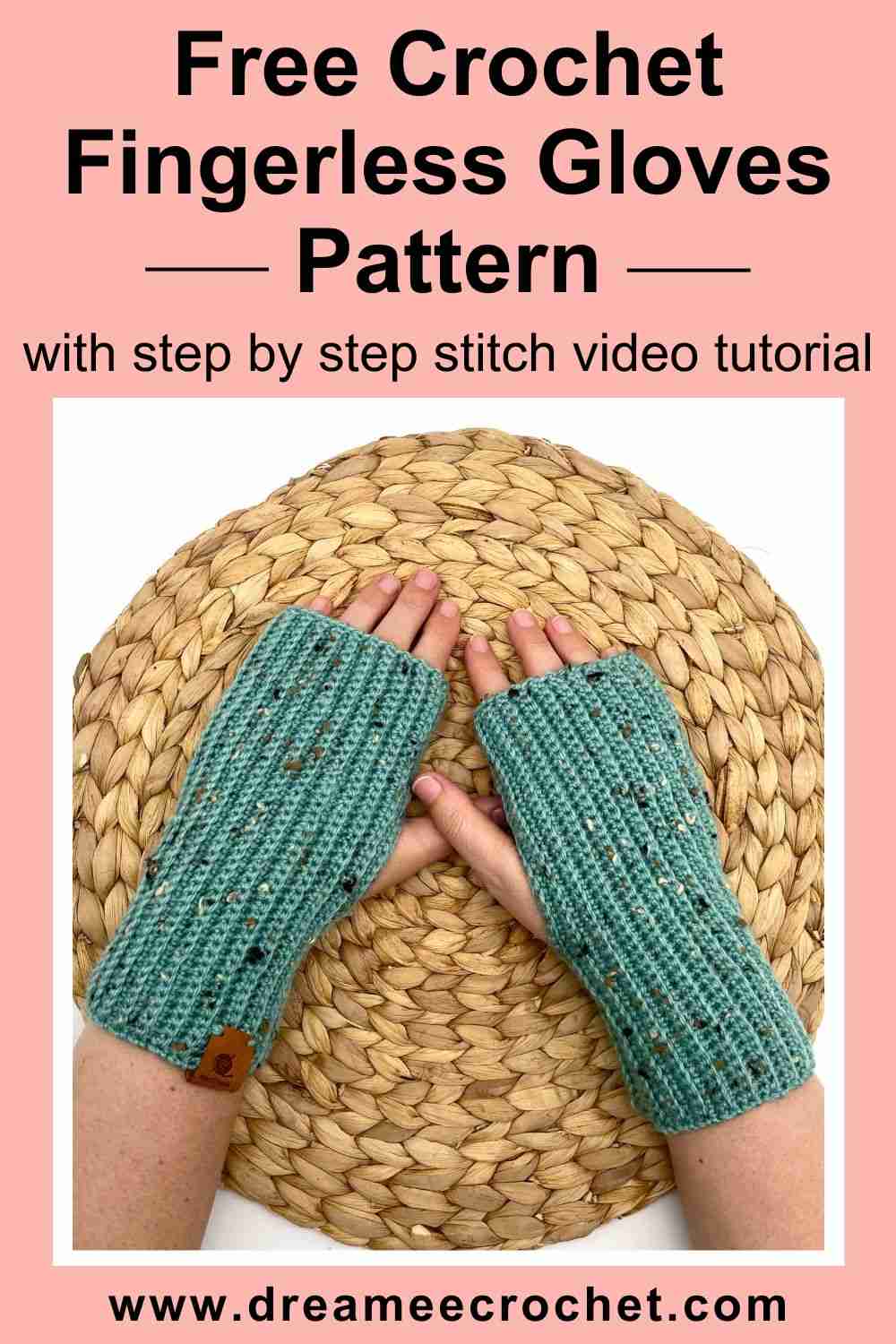 Free Crochet Fingerless Gloves Pattern, Crochet Fingerless Mittens (7)