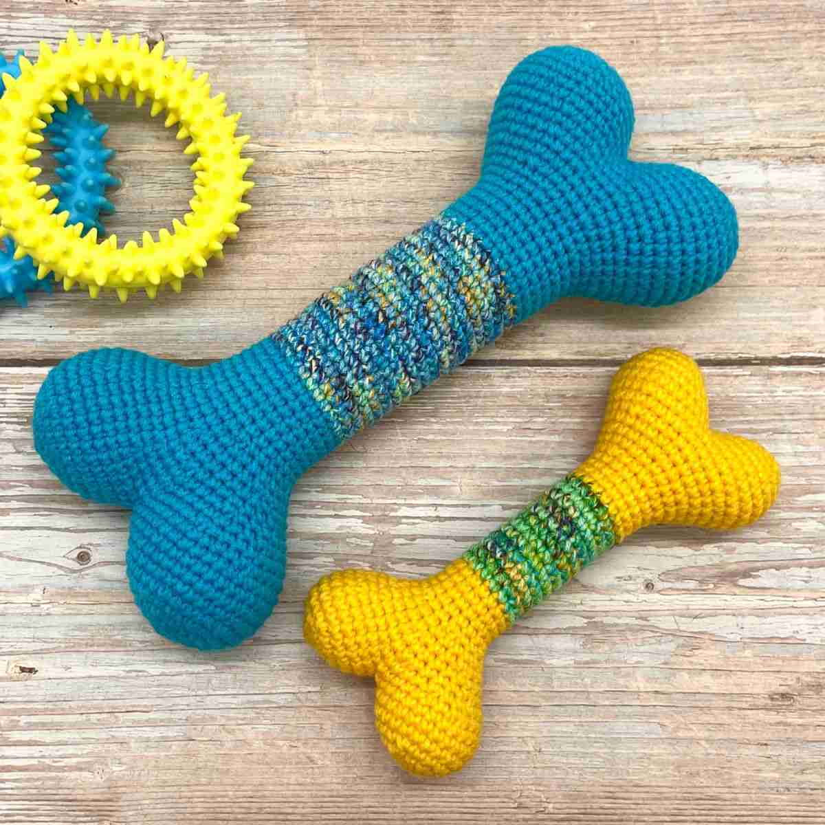 Free Amigurumi crochet dog bone pattern