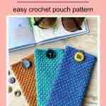 Free Crochet Glasses Case Pattern, Easy Crochet Pouch Pattern