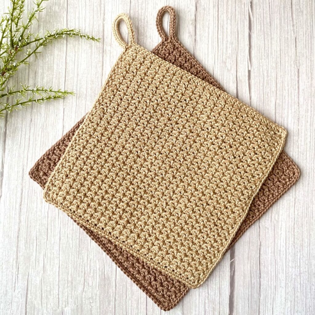 Free and Easy Crochet Potholder Pattern with Stitch Tutorial