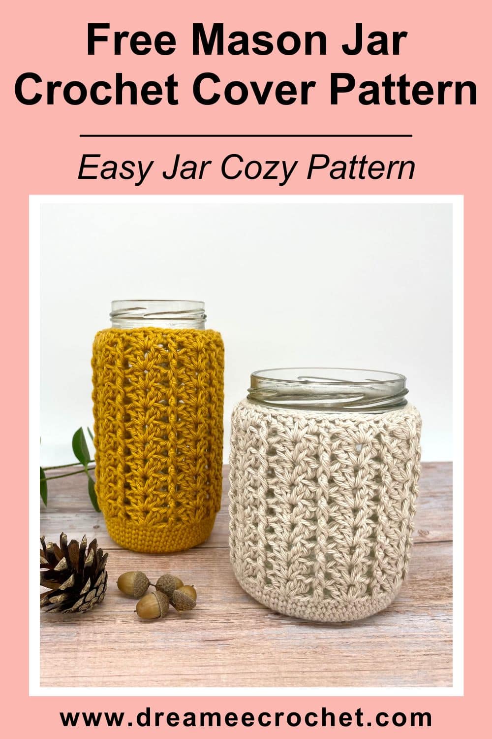 Free Mason Jar Crochet Cover Pattern: Easy Jar Cozy Pattern