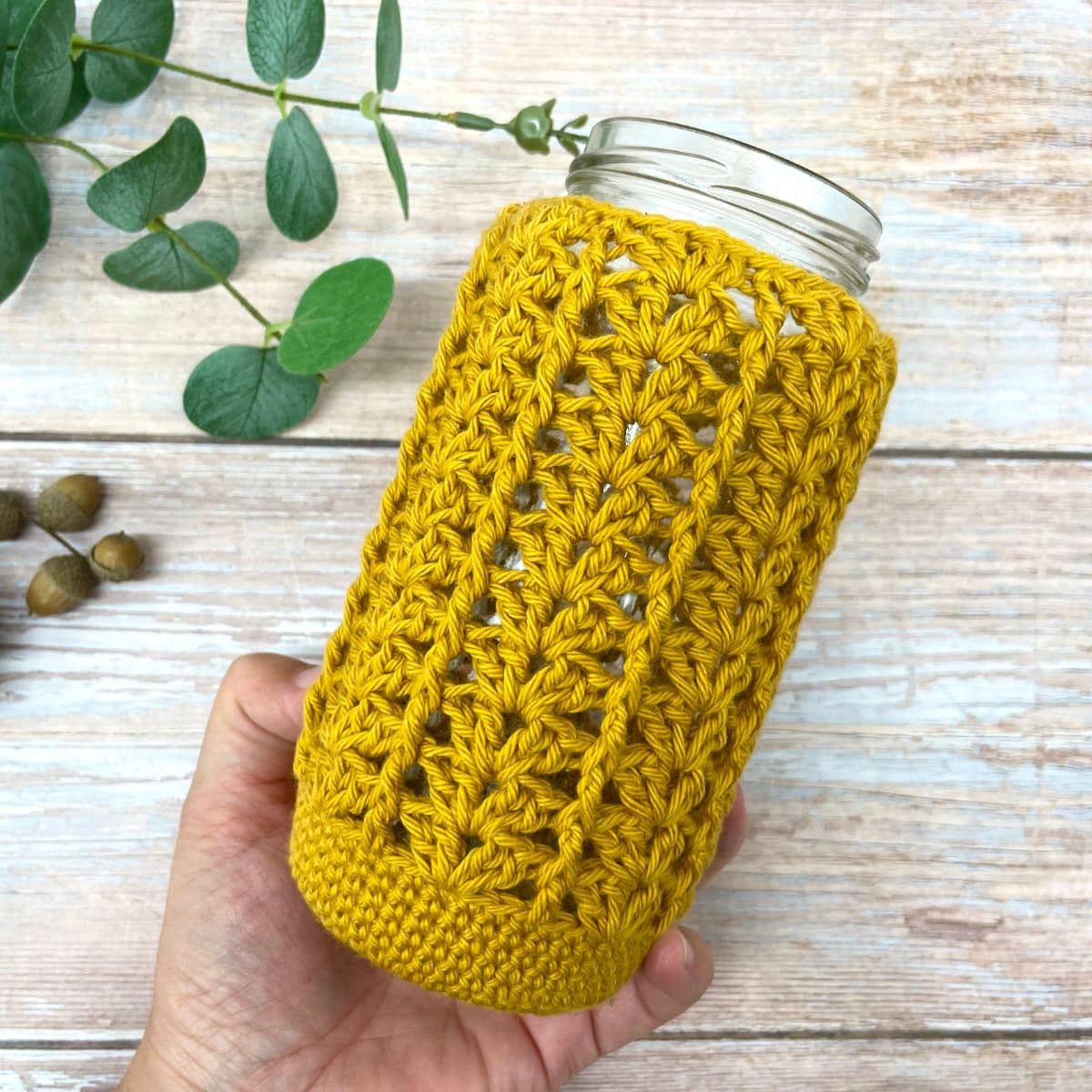 Free Mason Jar Crochet Cover Pattern: Easy Jar Cozy Pattern