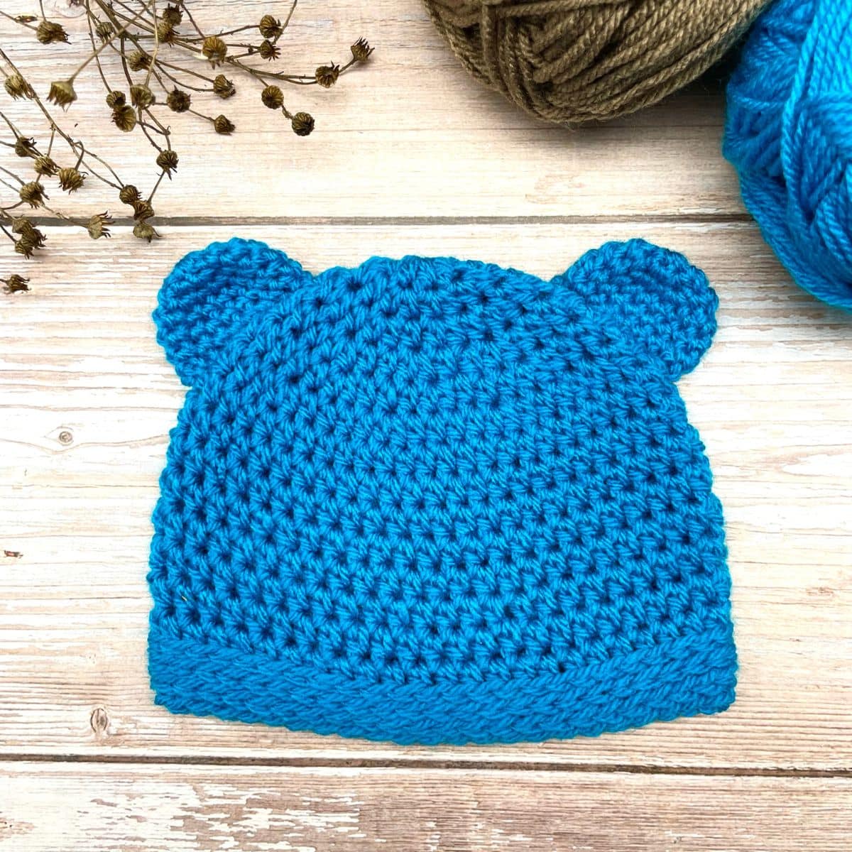 Free Baby Bear Beanie Crochet Pattern: Available in 6 Hat Sizes