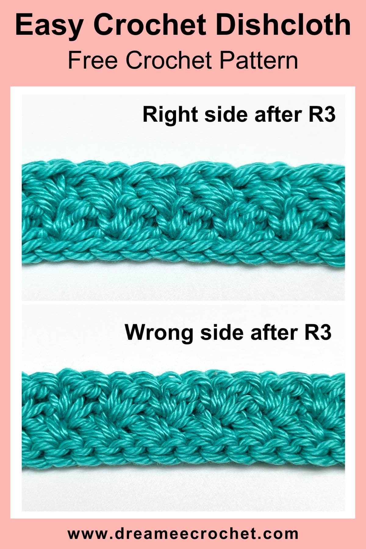 Easy Textured Crochet Dishcloth Free Pattern