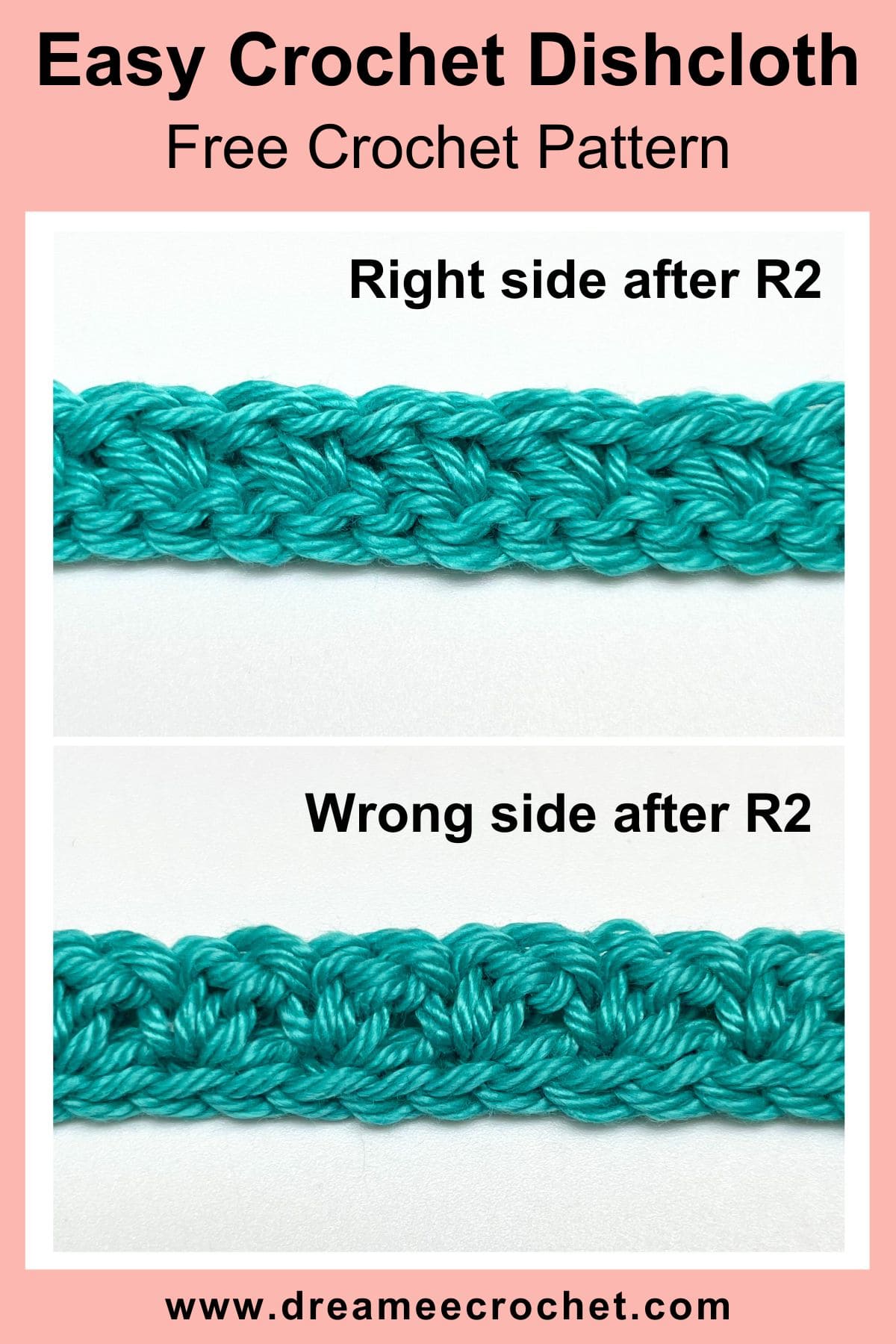 Easy Textured Crochet Dishcloth Free Pattern